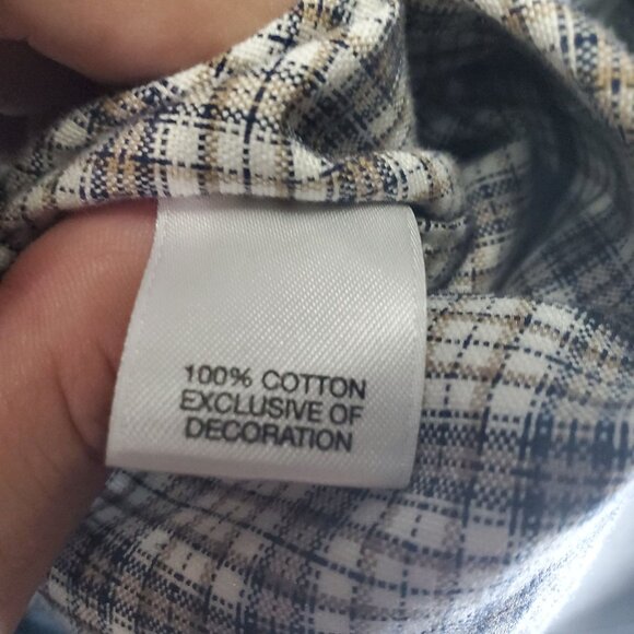 Cremieux Shirt Mens Size 2XB Tan Plaid Long Sleeve Button Down Cotton - Picture 3 of 10